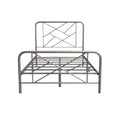 Moderne Metalen Bedstructuur met Gevlecht Ontwerp