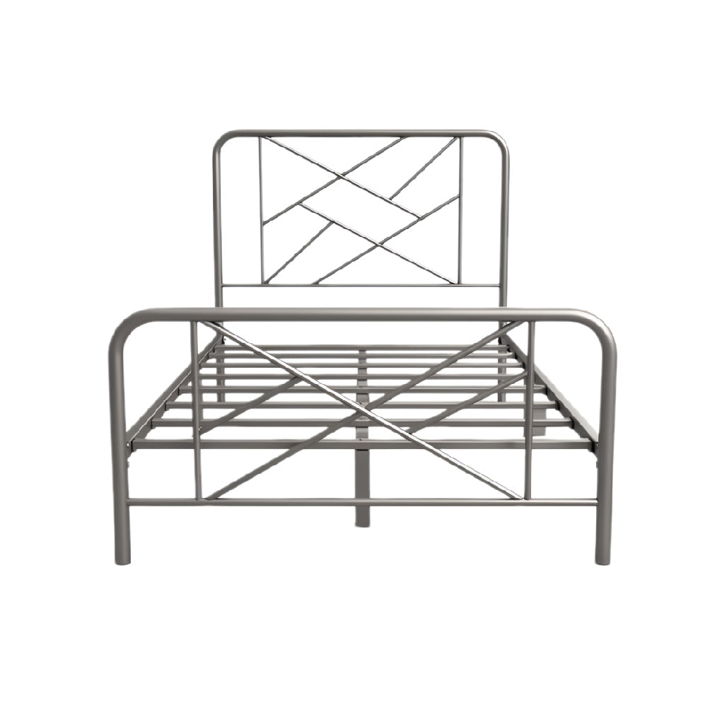 Moderne Metalen Bedstructuur met Gevlecht Ontwerp